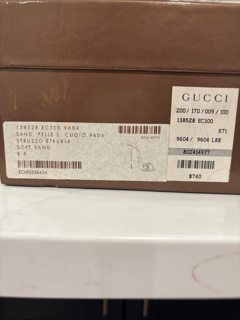 Gucci Sand Pink Leather Horsebit Open-Toe Heeled Slides